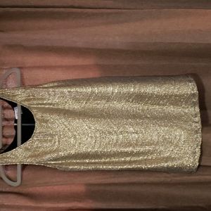 MIROA gold metalic zip up tank L